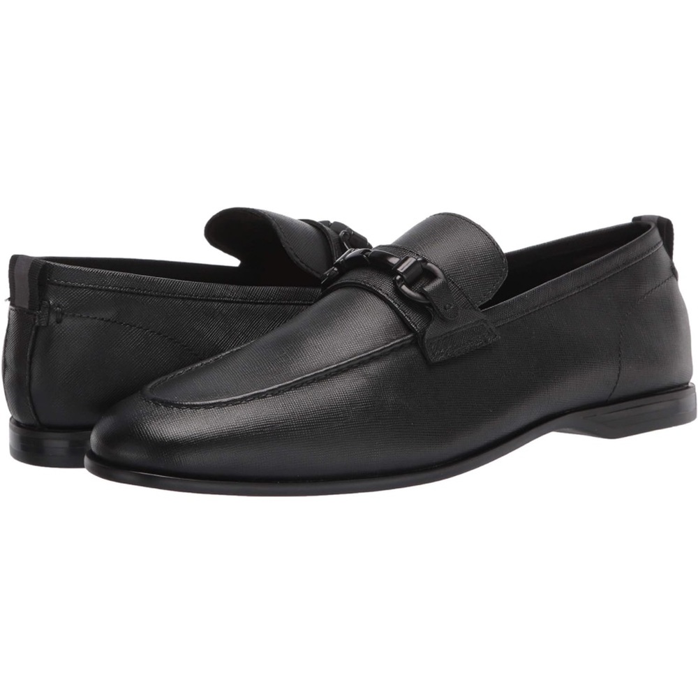 NIB Kenneth Cole New York Men's Nolan Bit Loafers Black Leather 8M